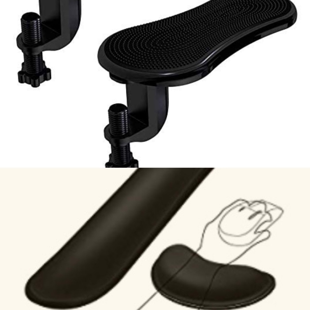 2 Arm Rest Support-Keyboard Wrist-Mouse Wrist Pad